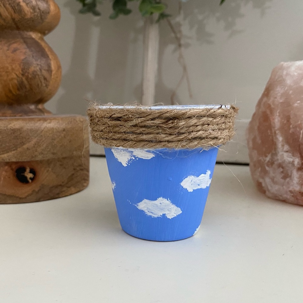 ☀️3/$20 Cloud flower pot mini